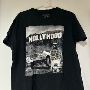 Mens Black Hollywood T Shirt